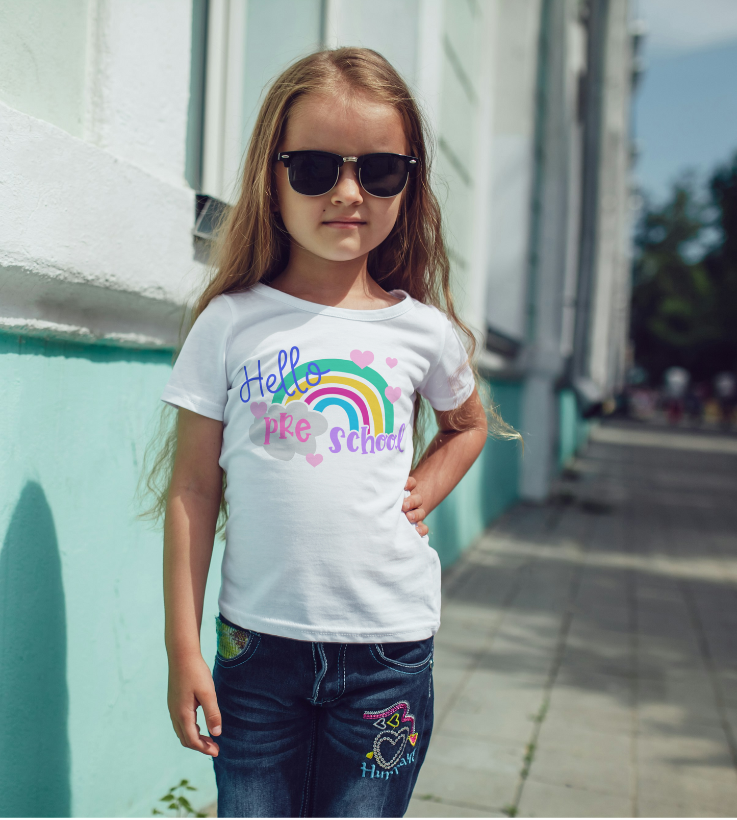 Hello Preschool Rainbow Youth Tee