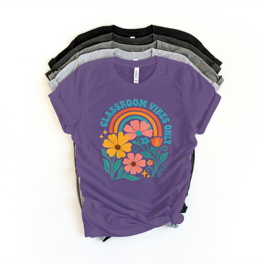Classroom Vibes Only Teacher Shirt – Cute & Colorful Back to School Tee for Educators