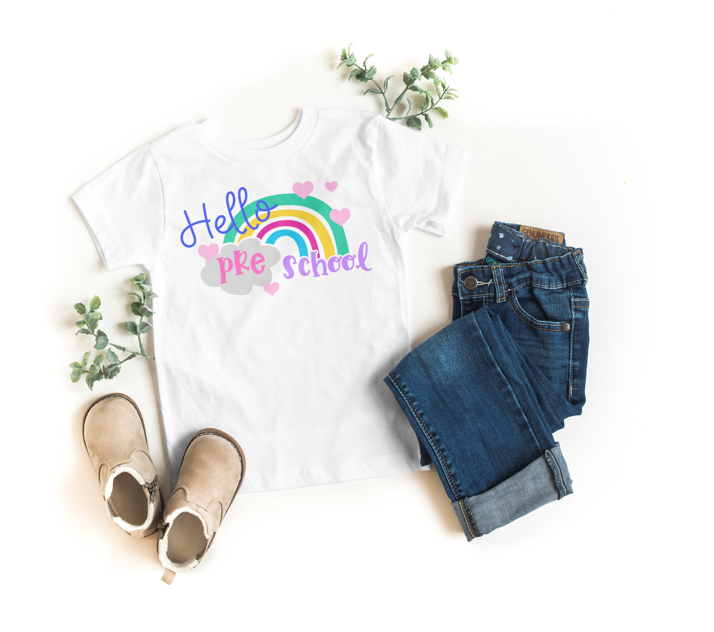 Hello Preschool Rainbow Youth Tee