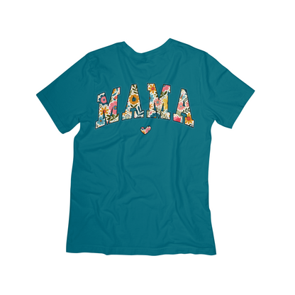 MAMA Floral Block Letter Tee