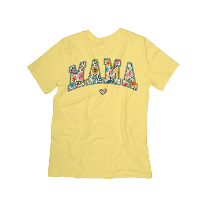 MAMA Floral Block Letter Tee