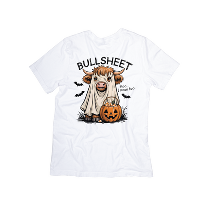 BULLSHEET Ghost Bull Tee – Funny Halloween Pun Shirt