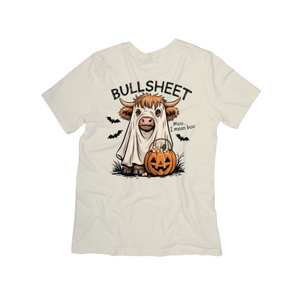 BULLSHEET Ghost Bull Tee – Funny Halloween Pun Shirt