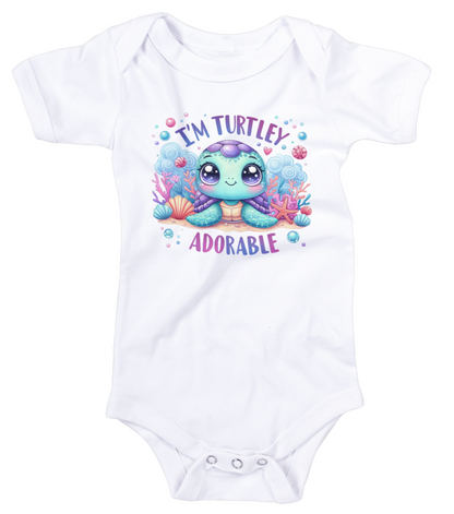 "I'm Turtley Adorable" Baby Bodysuit