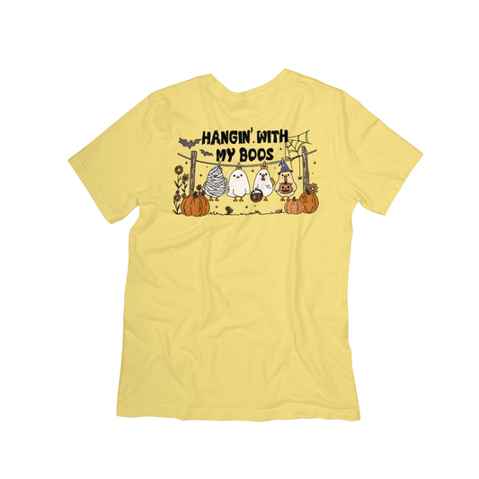 Hangin' With My Boos Halloween Chick Tee – Funny Fall Graphic Shirt
