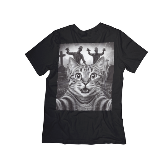 Zombie Cat Selfie T-Shirt