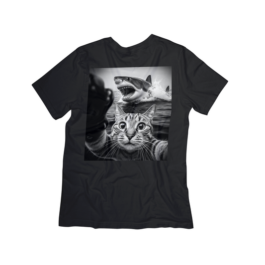 Selfie Gone Wrong Shark Cat Tee