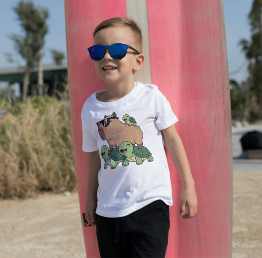 Turtle Taxi Capybara - Toddler/Youth Tee