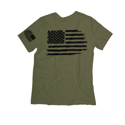 Distressed American Flag T-Shirt – Patriotic Short Sleeve Tee