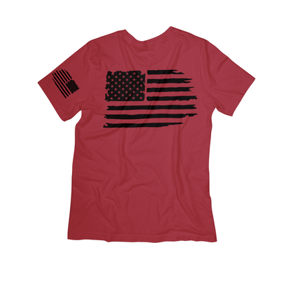 Distressed American Flag T-Shirt – Patriotic Short Sleeve Tee