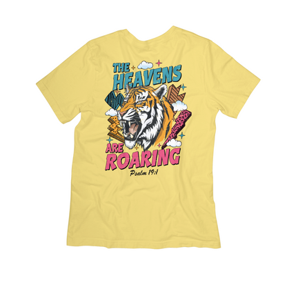 "The Heavens Are Roaring" Tiger Graphic Christian T-Shirt – Psalm 19
