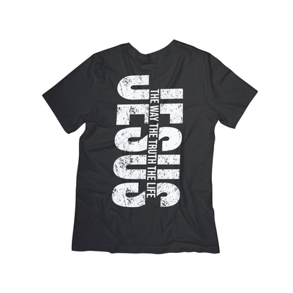 Jesus Vertical Graphic Tee – “The Way, The Truth, The Life” Christian T-Shirt