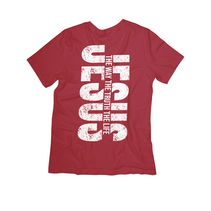 Jesus Vertical Graphic Tee – “The Way, The Truth, The Life” Christian T-Shirt