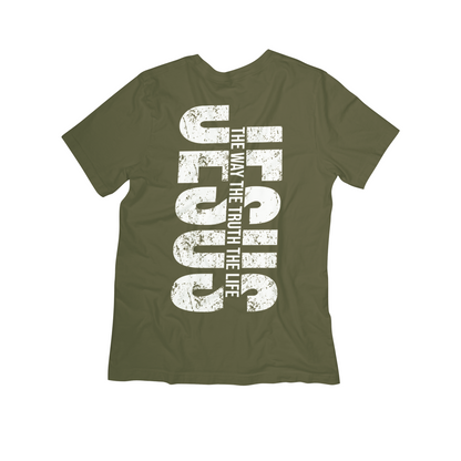 Jesus Vertical Graphic Tee – “The Way, The Truth, The Life” Christian T-Shirt