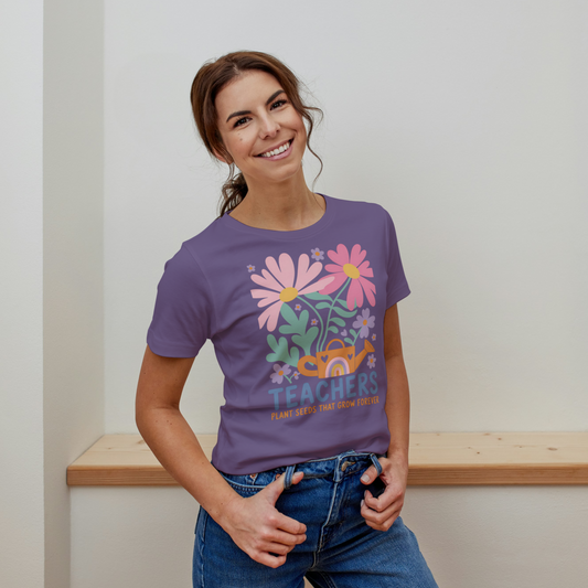Teachers Plant Seeds That Grow Forever Shirt – Inspirational Teacher Floral Tee