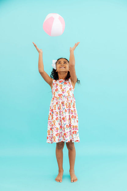 Watercolor Mermaids Tank Twirl Dress