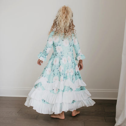 Winter Mint Ruffles Dress