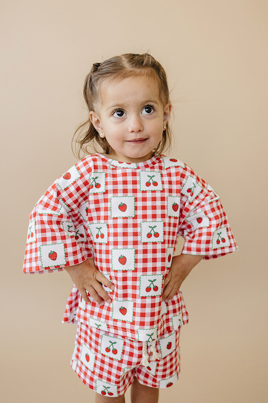 Shorts Set | Strawberry Gingham