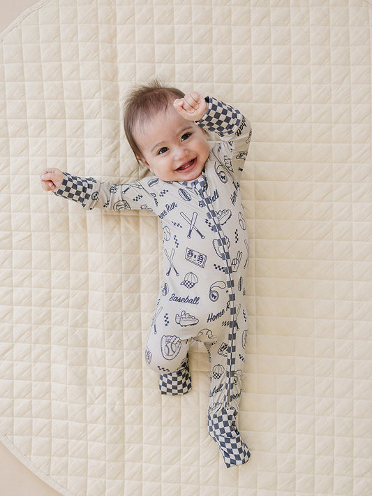 Bamboo Zip Romper | Home Run