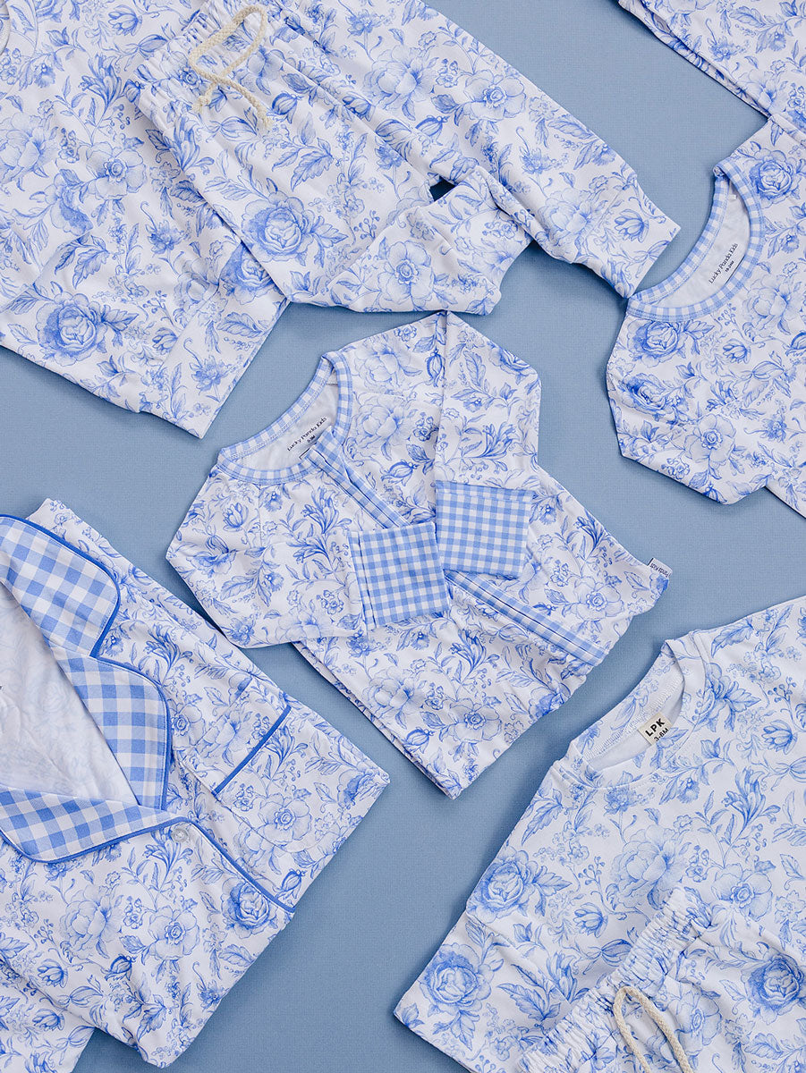 Shorts Set | Blue Flowers