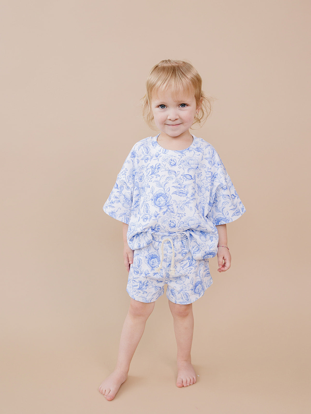 Shorts Set | Blue Flowers