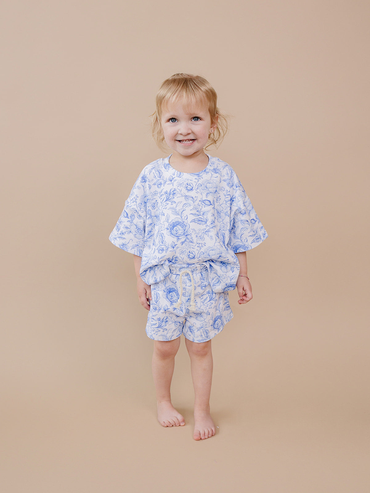 Shorts Set | Blue Flowers