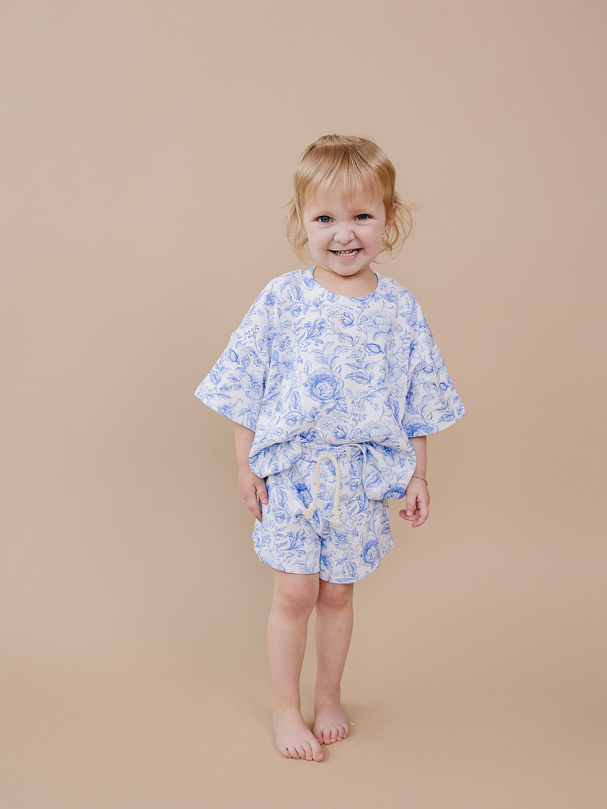 Shorts Set | Blue Flowers