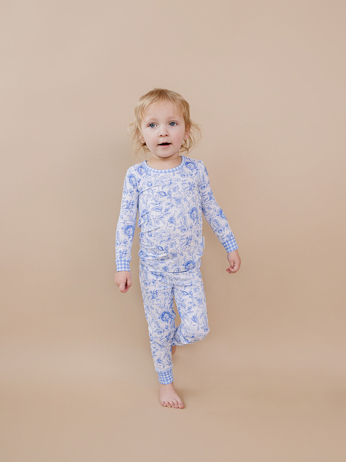 Bamboo Two Piece Set | Blue Flowers