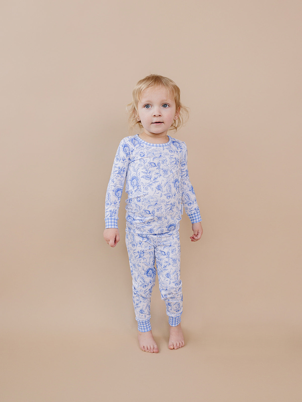 Bamboo Two Piece Set | Blue Flowers