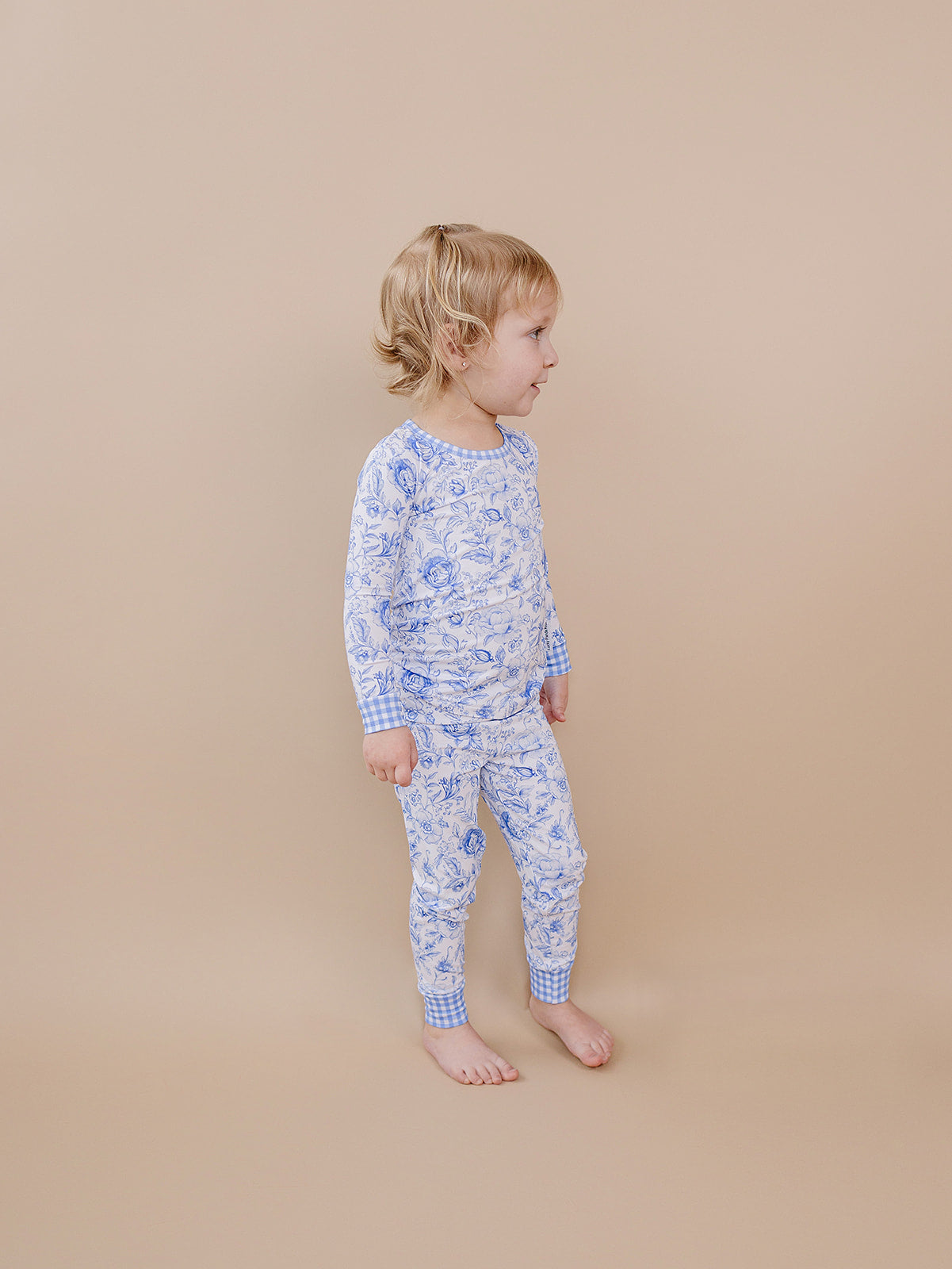 Bamboo Two Piece Set | Blue Flowers