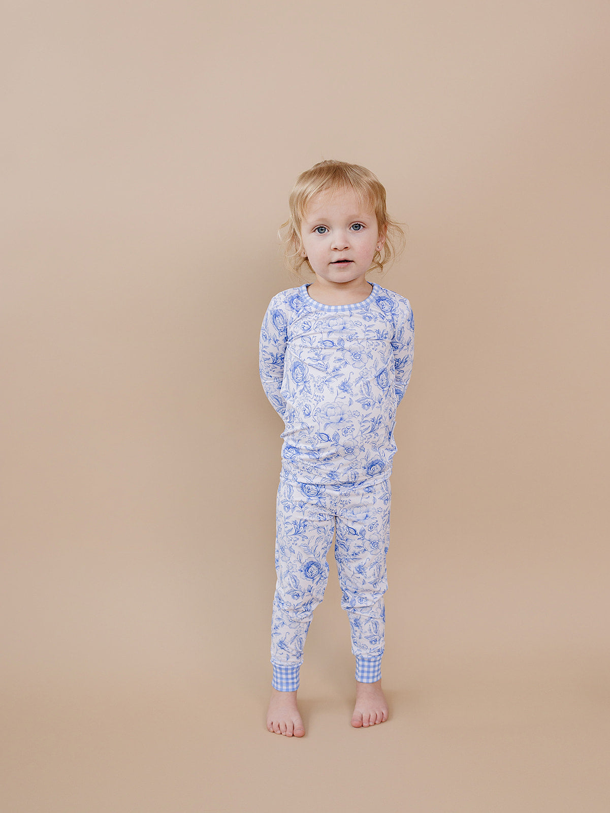 Bamboo Two Piece Set | Blue Flowers