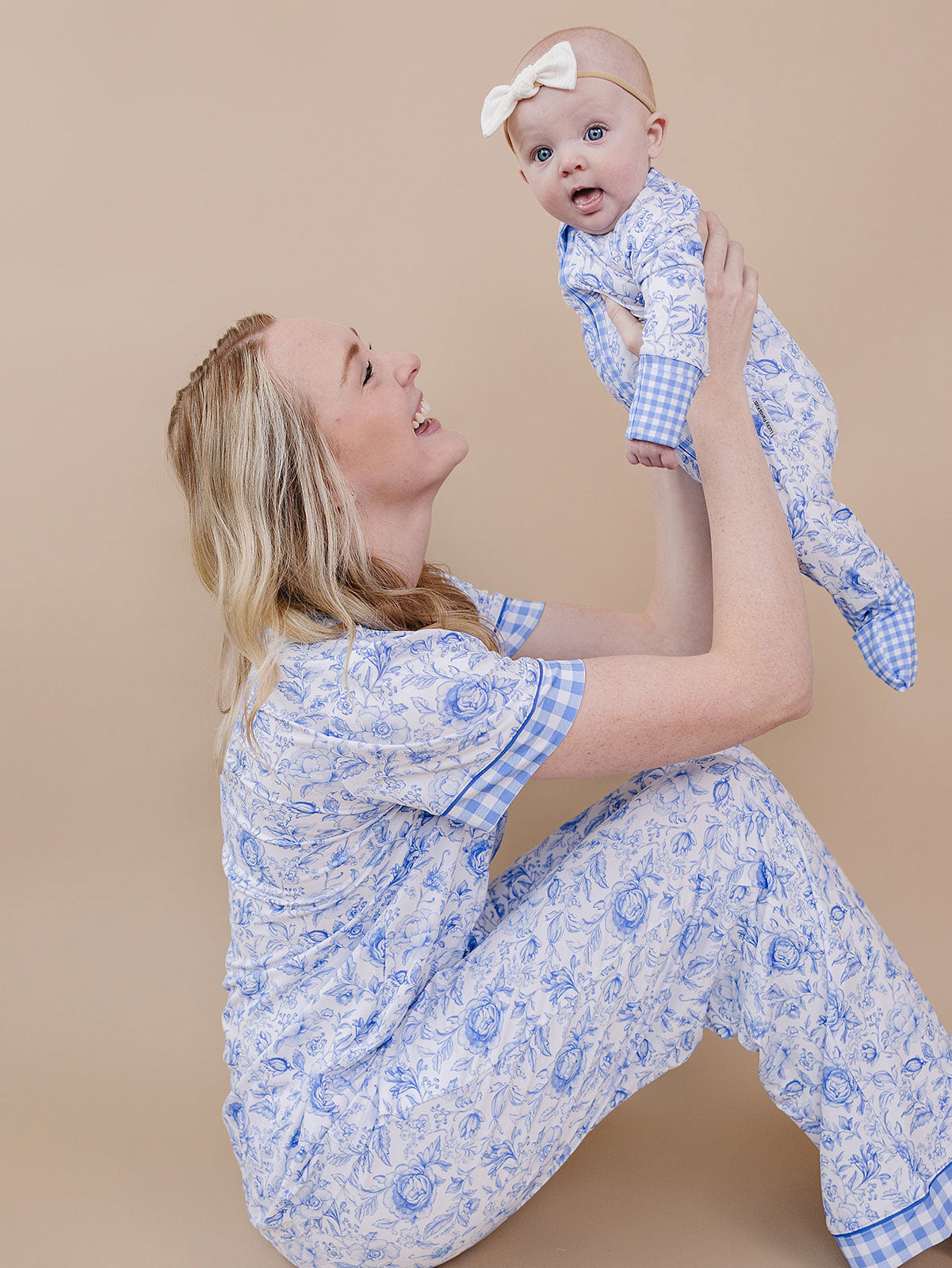 Bamboo Zip Romper | Blue Flowers