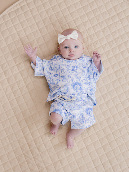 Shorts Set | Blue Flowers