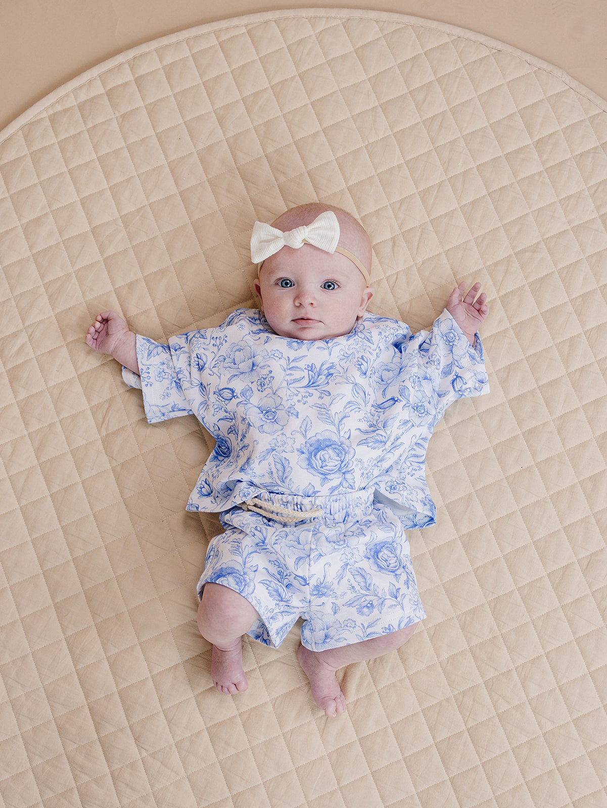 Shorts Set | Blue Flowers