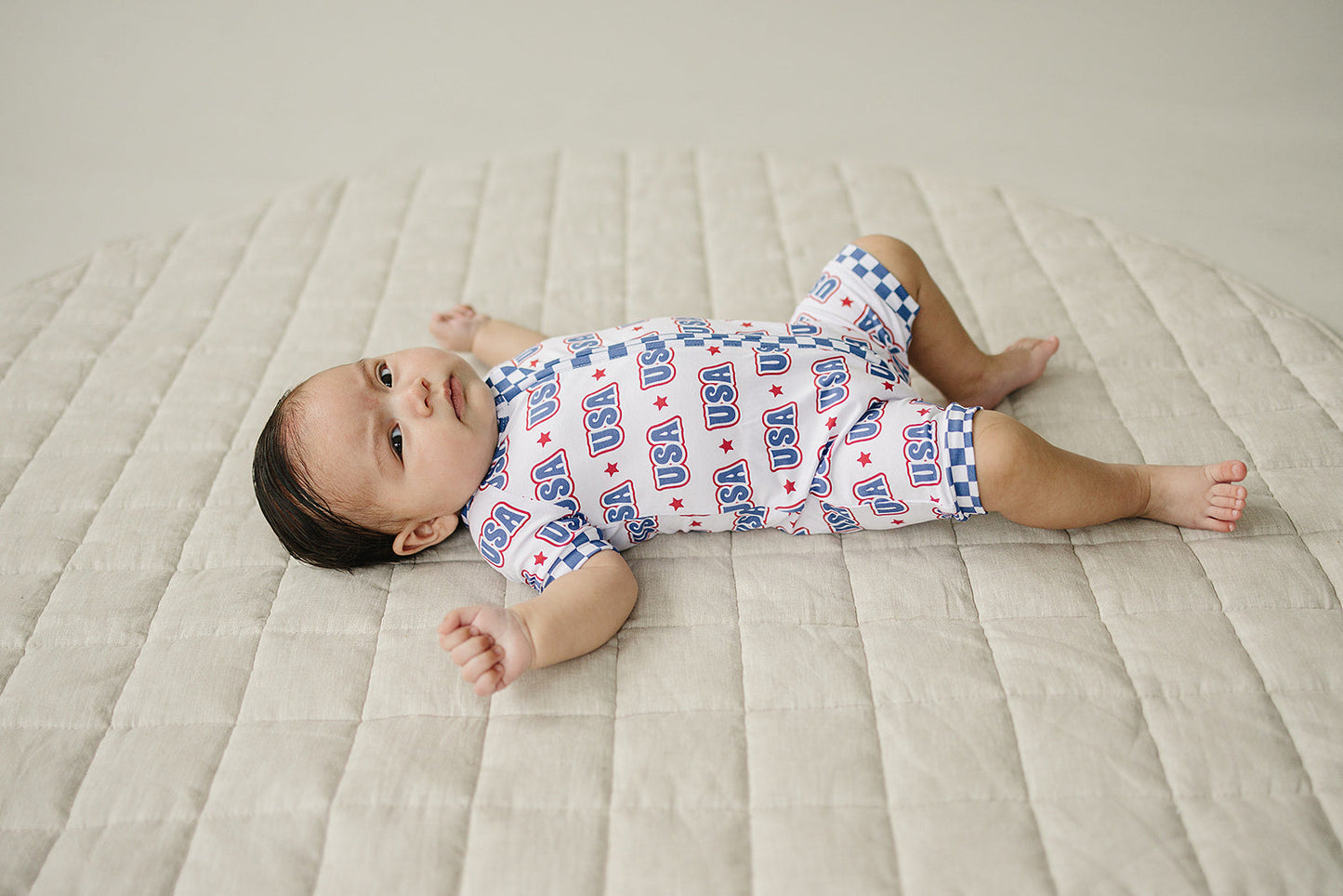 Bamboo Shorty Romper | USA