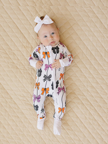 Bamboo Zip Romper | Spooky Bows