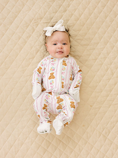 Bamboo Zip Romper | Honey Bear