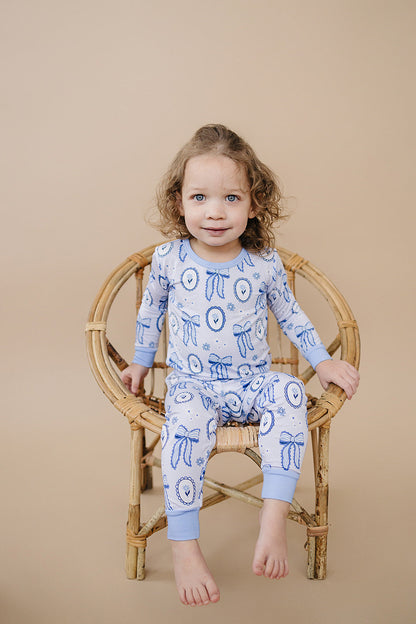 Bamboo Two Piece Set | Blue Bow