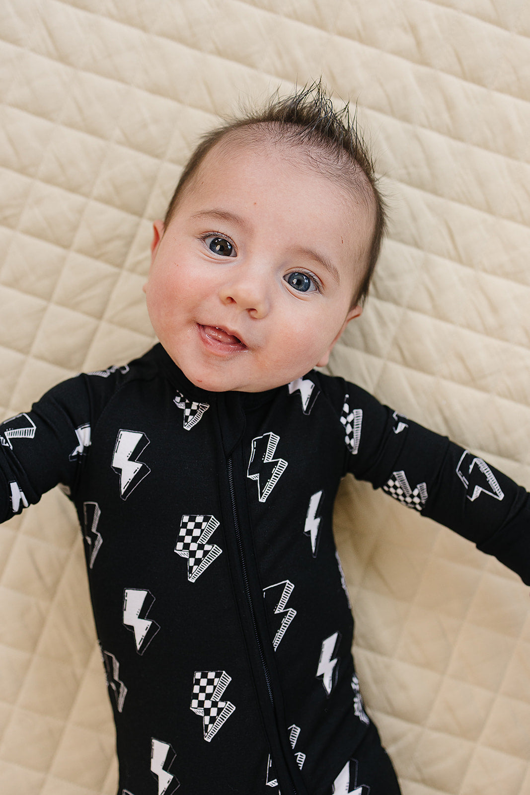 Bamboo Zip Romper | Ink Bolts