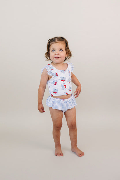 Two Piece Swimsuit | Blue Cherry