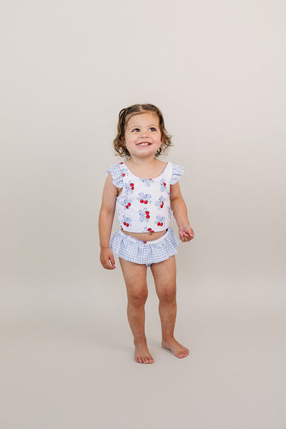 Two Piece Swimsuit | Blue Cherry