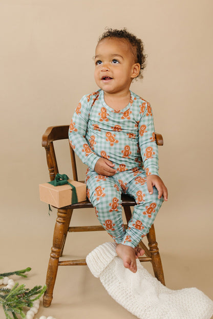 Bamboo Two Piece Set | Gingerbread Gingham