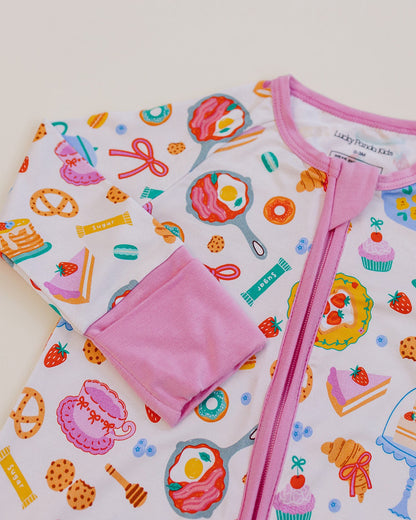 Bamboo Zip Romper | Breakfast Whimsy