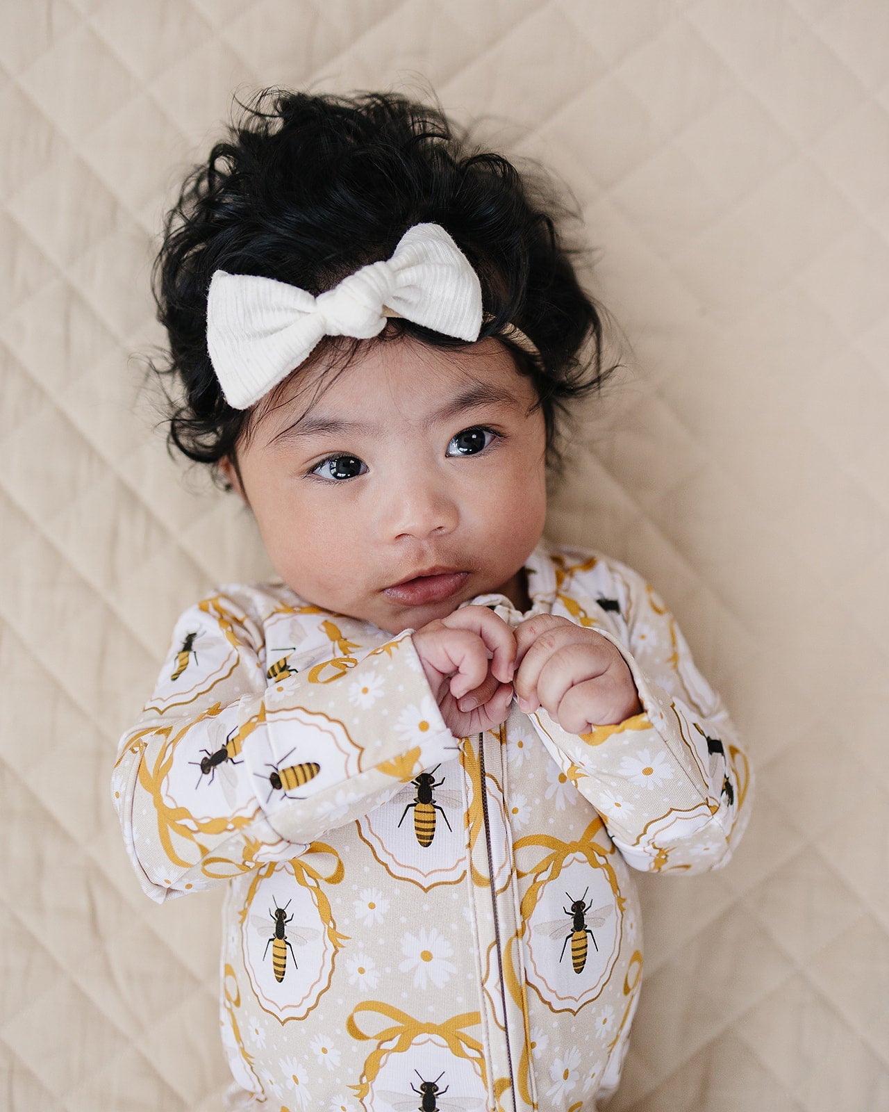 Bamboo Zip Romper | Honey Bee