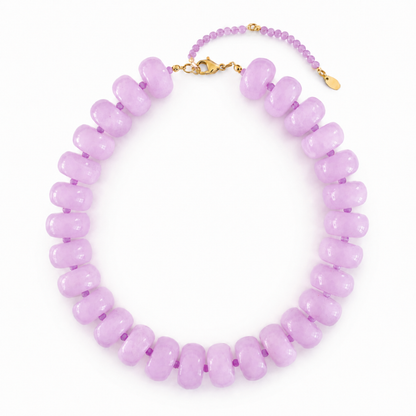Chunky Resin & Natural Stone Bead Necklace