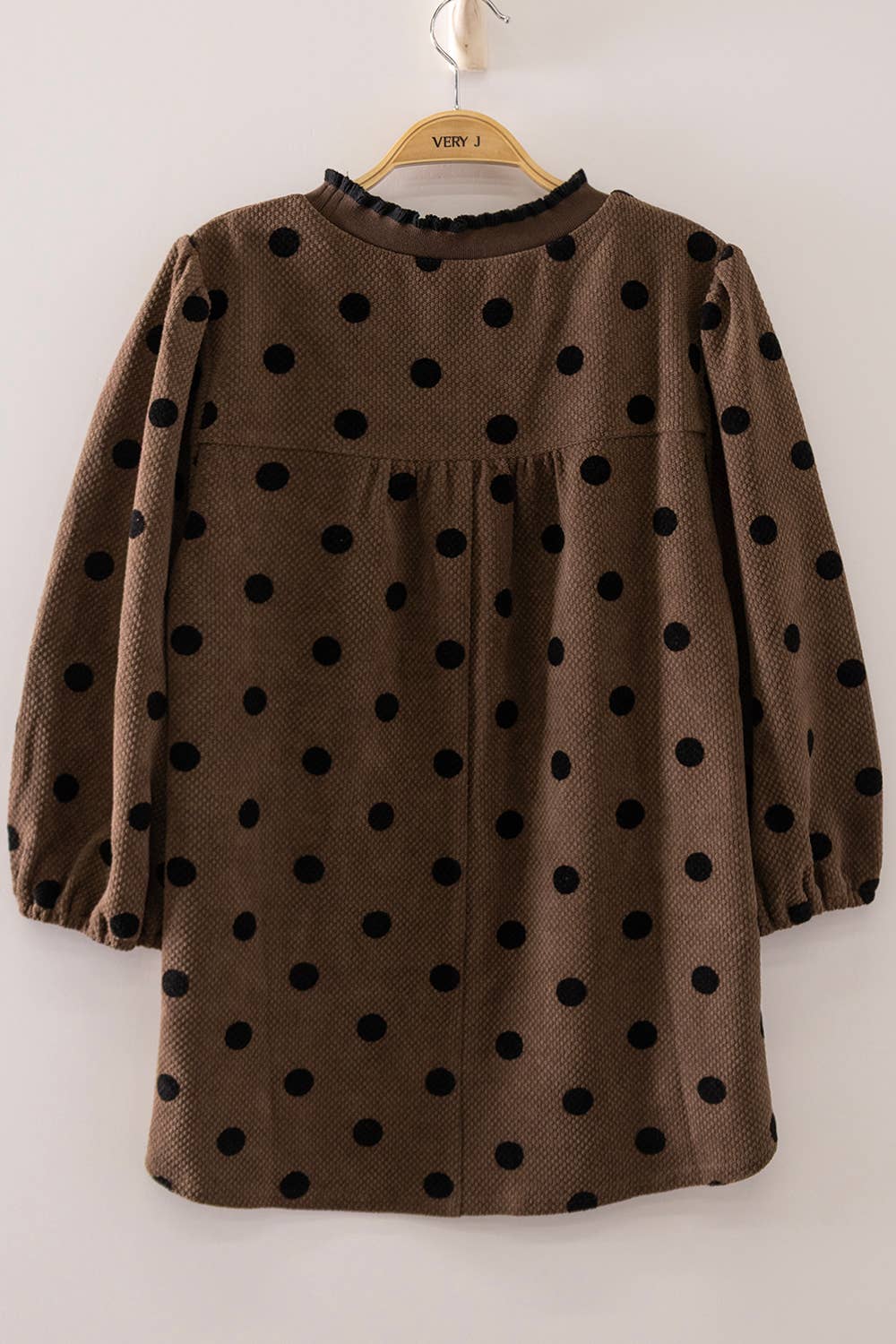 Polka Dot Puff Sleeve Top