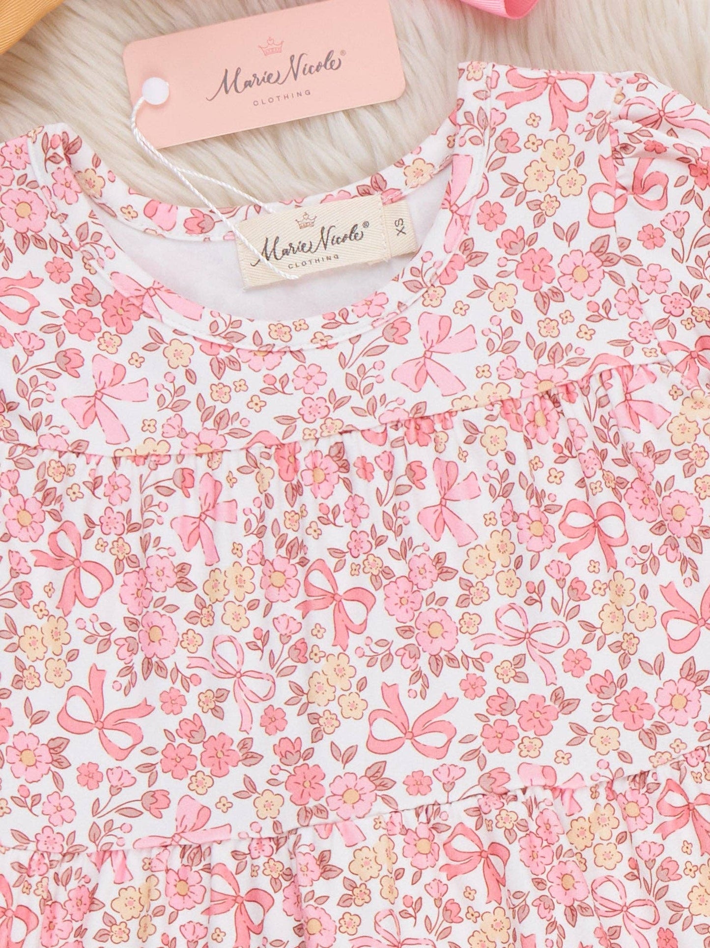Soft Floral Ruffle Dress