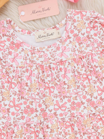 Soft Floral Ruffle Dress