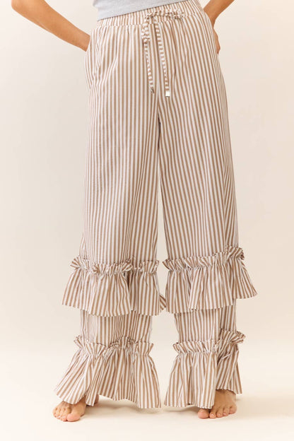 Striped Pull-on Maxi Pants