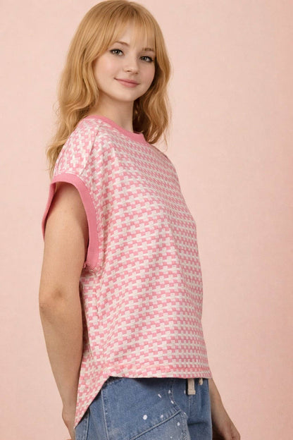 Textured Knit Casual Comfy Top